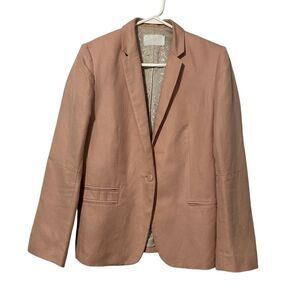 Zadig & Voltaire Vedy Spi Deluxe Blazer 36 Rose Pink Small Linen Cotton